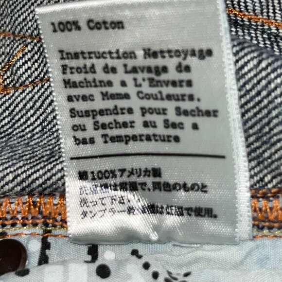 EARNEST SEWN Brinklsy Asymmetrical Crossover Blue Denim Mini Skirt - EUC - 26 - Picture 8 of 8